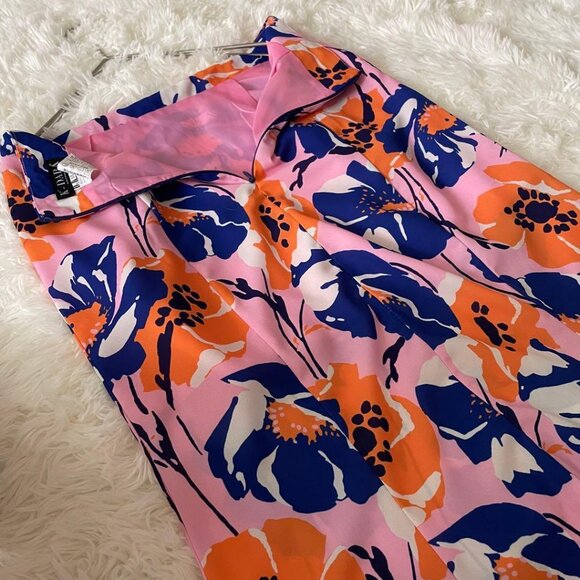 Daba Retro Floral Print Long Mermaid Skirt - Picture 6 of 6